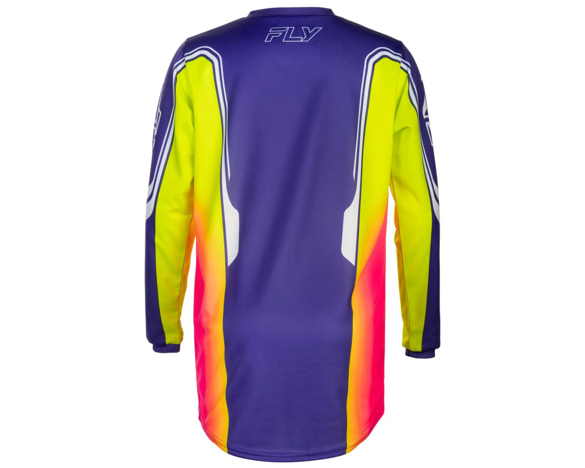 Fly Racing Youth F-16 Raze Jersey (Purple/Red/Yellow) (Youth S) - view 2